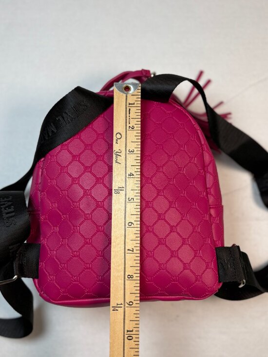 Steve Madden Fuchsia Pink Mini Backpack Quilted Logo Tassel Barbiecore Y2K Chic main image 7